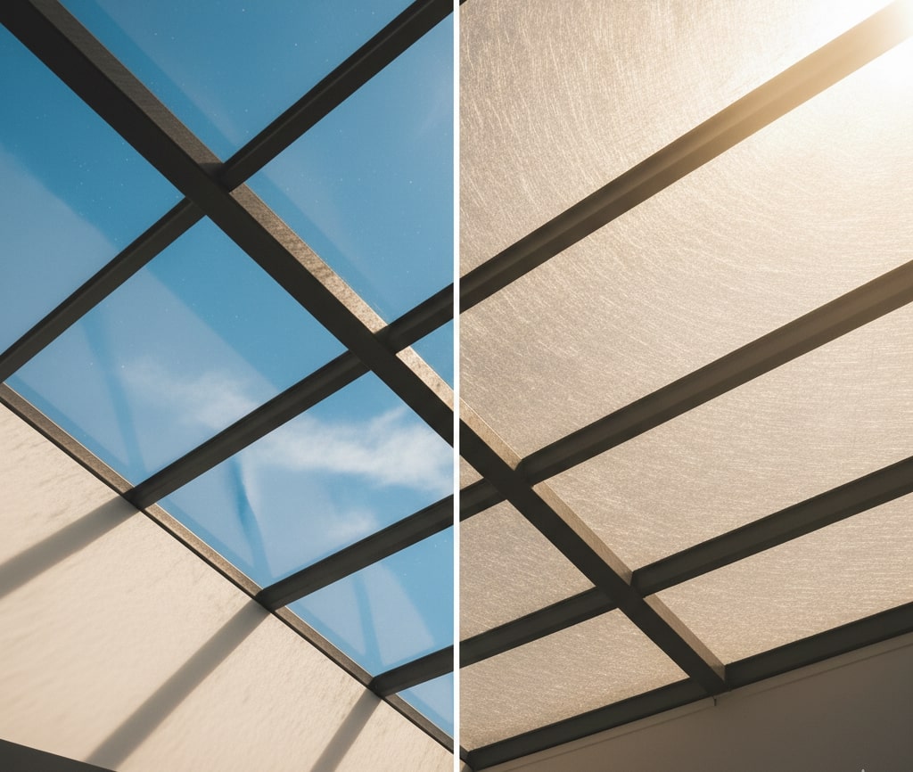 ورق پلی‌کربنات یا فایبرگلاس؛ کدام سقف نورگیر برای شما مناسب‌تر است؟