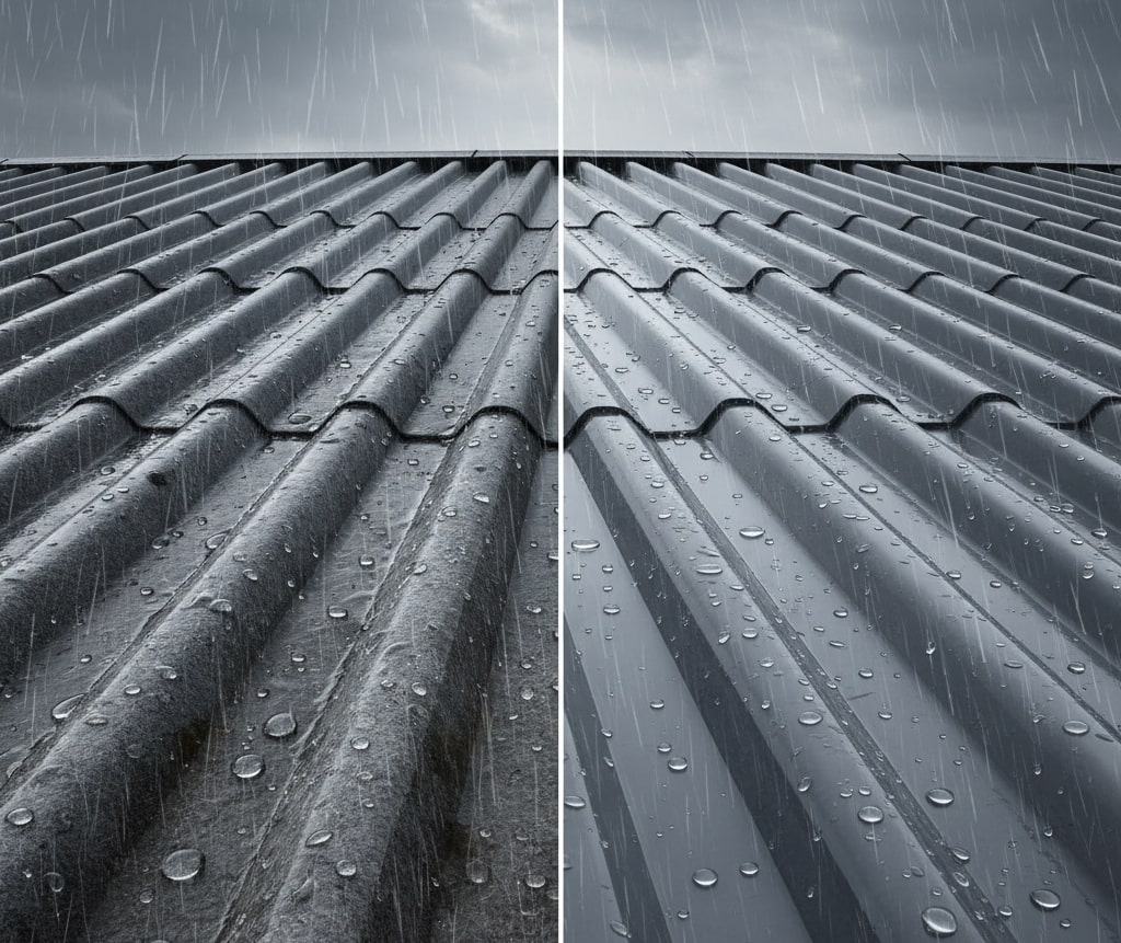 ایرانیت سیمانی یا ورق گالوانیزه؛ مقایسه مقاومت در برابر آب و رطوبت